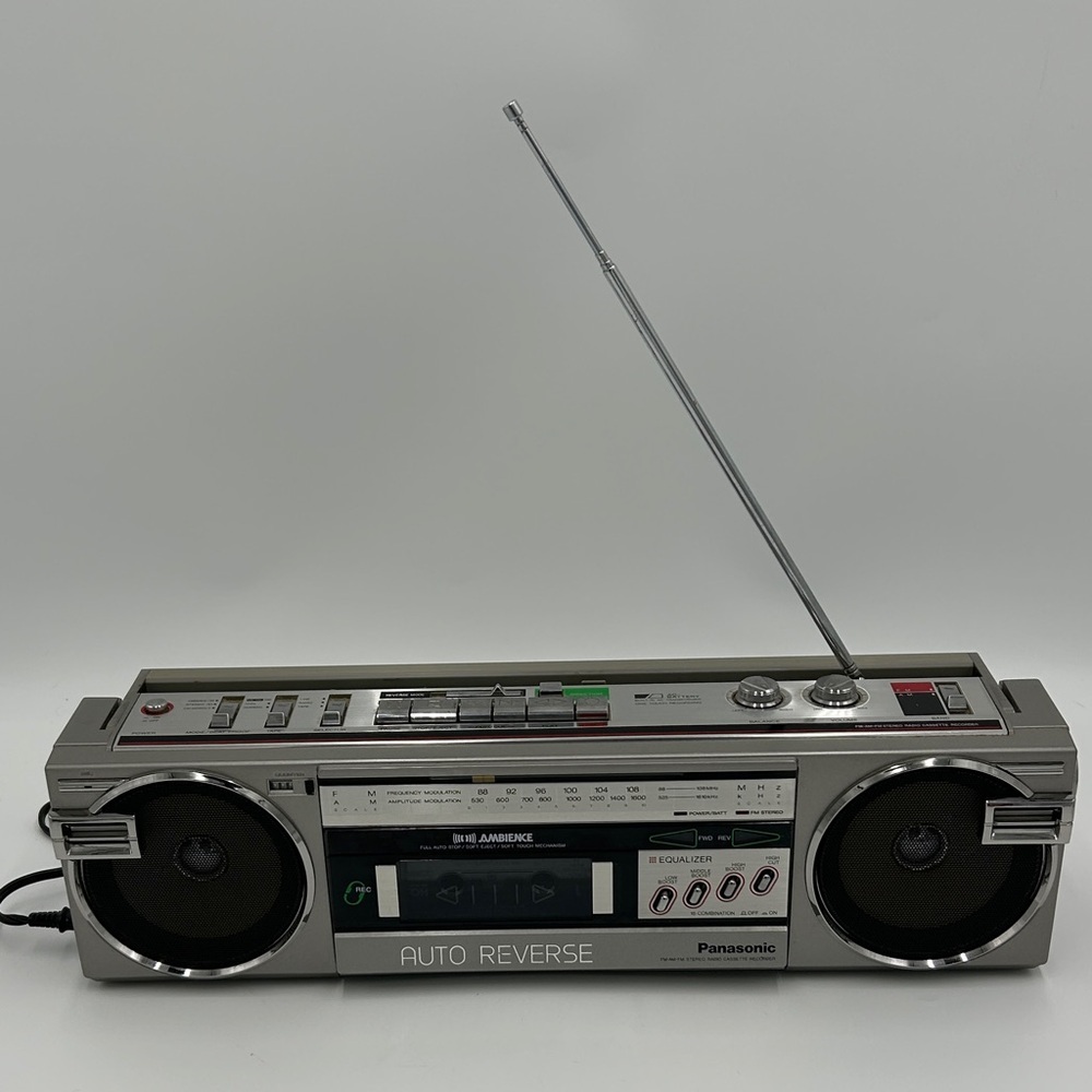 Panasonic Ambience Auto Reverse Boombox Gray Dual Speaker